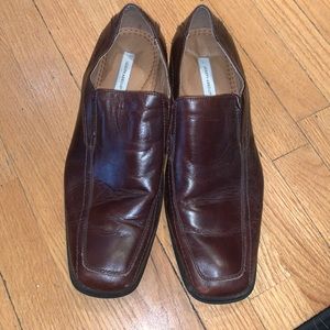 Joseph abboud brown leather dress shoes